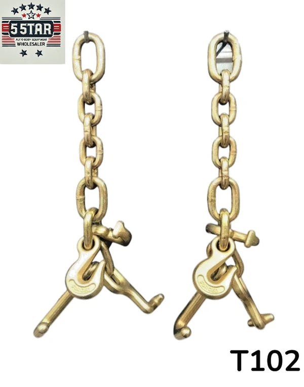 2 Piece Heavy Tie Down Hook Cluster Frame Machine Towing tool R T J RJT RTJ