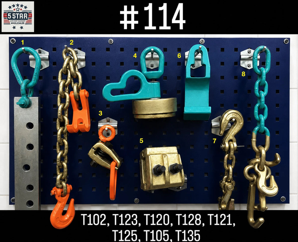 Set#114 AUTO BODY FRAME MACHINE 8 PIECE TOOL AND CLAMP SET – MEGA DEAL SPECIAL PRICING!