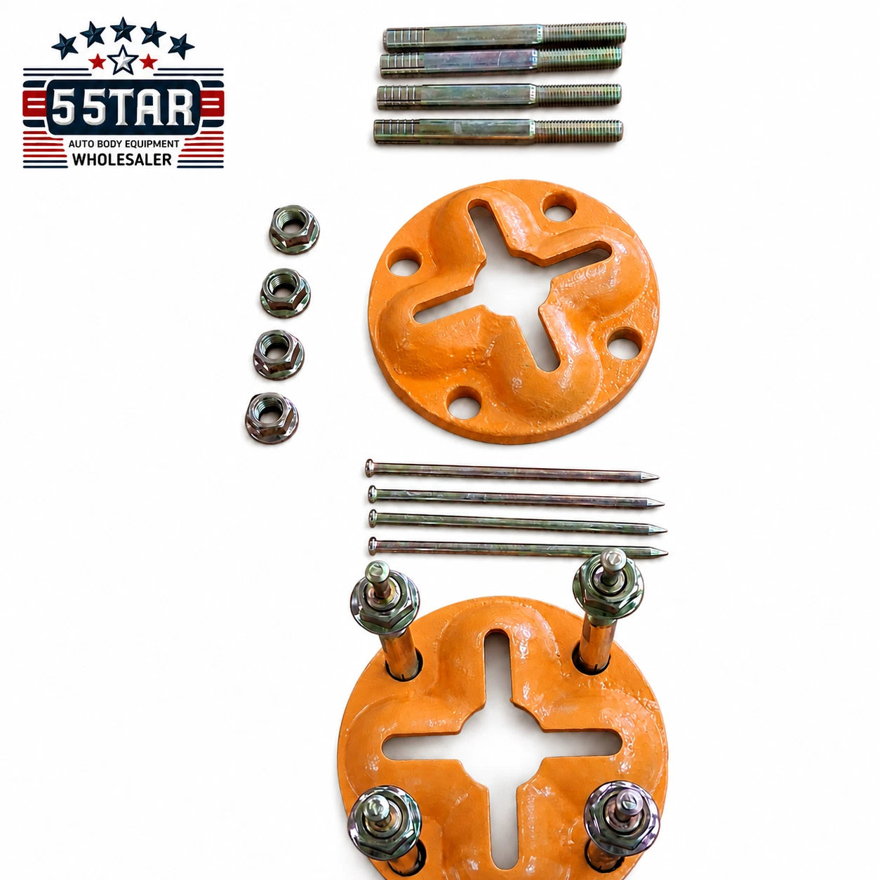 2 ANCHOR POTS COMBO 4 SLOTS BOLTS AUTO BODY FLOOR SYSTEM