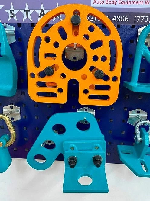 SET#11 - 14 PIECE PULLING HEAVY DUTY AUTO BODY FRAME MACHINE TOOLS AND CLAMPS