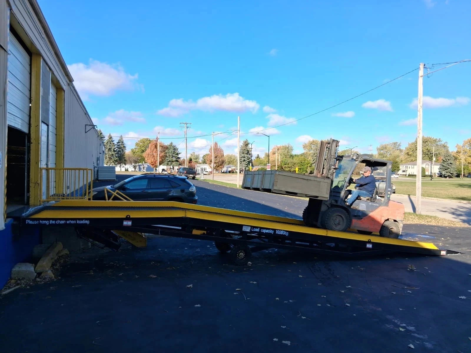FREE SHIPPING Yard Ramp, Trailer loading Dock, 35 Ft Long 83"W 22000 Lbs Capcity
