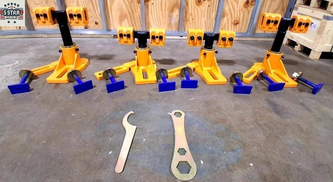 Universal Heavy Duty Auto Body Frame Machine Tie Down Clamp a Set of 4