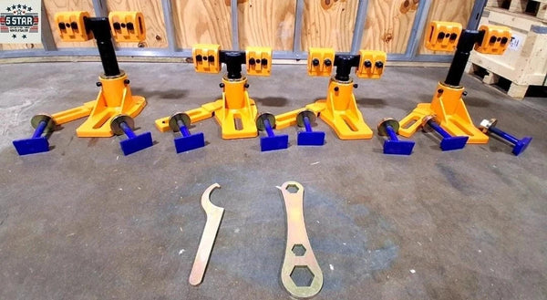 Free Shipping Universal Heavy Duty Auto Body Frame Machine Tie Down Clamp a Set of 4