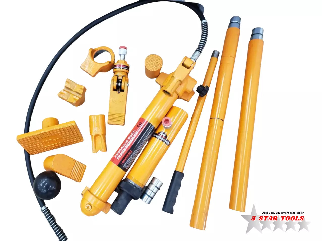 10 Ton Porta Power Hydraulic Jack Auto Body Frame Repair Kits Lift Ram 2 m Hose