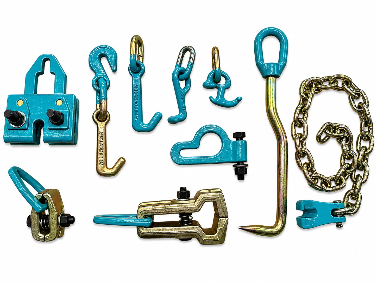 SET#94 -10 Pieces HEAVY DUTY AUTO BODY FRAME MACHINE PULLING TOOLS & CLAMPS
