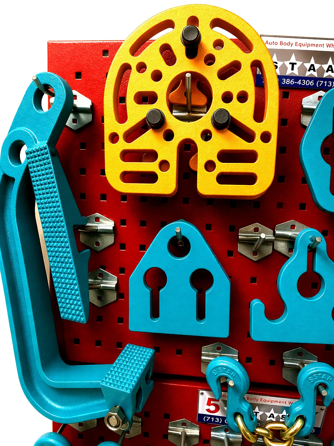 Set#72 HEAVY DUTY AUTO BODY FRAME MACHINE 25 PIECE PULLING TOOLS AND CLAMPS