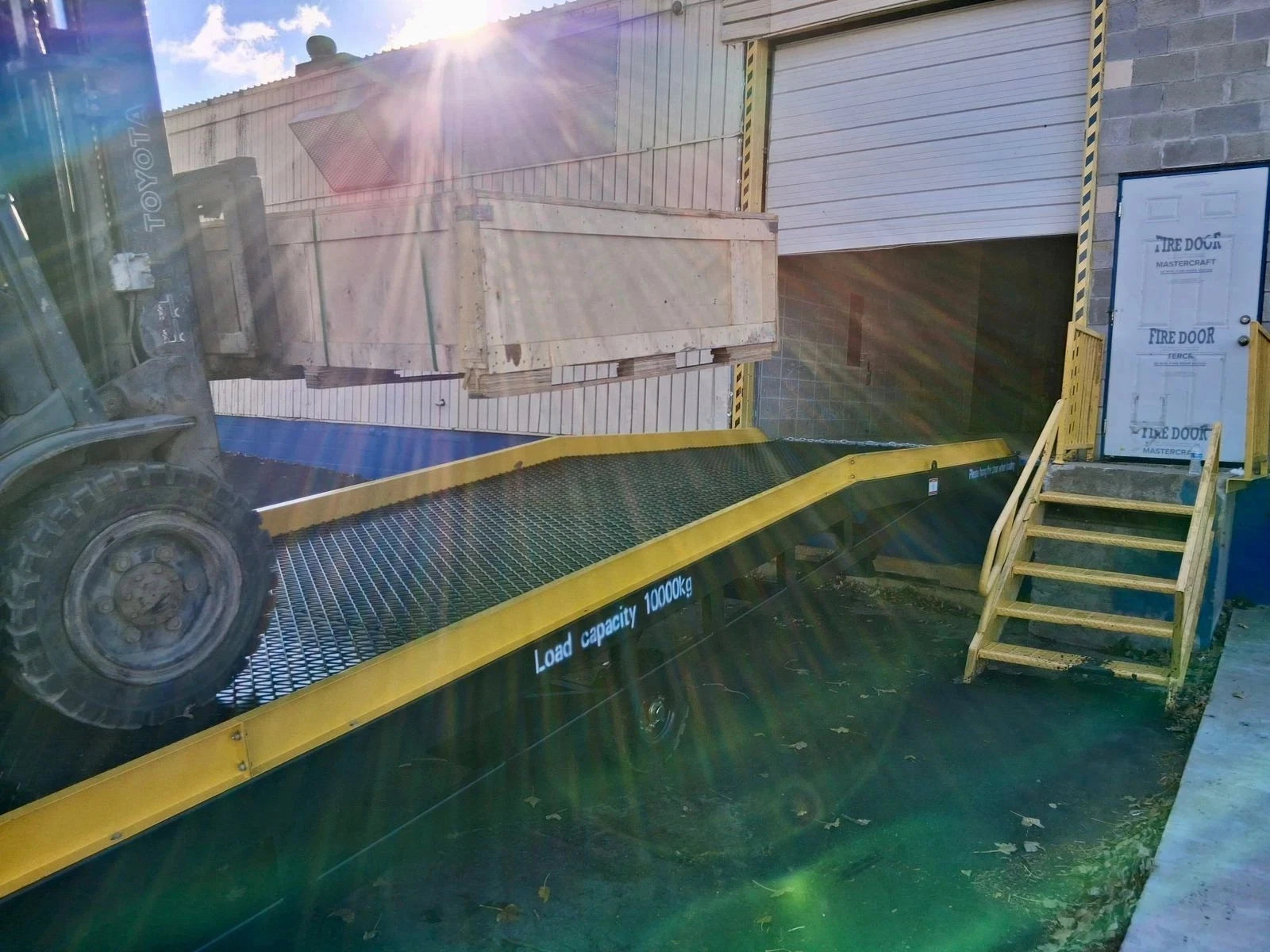 FREE SHIPPING Yard Ramp, Trailer loading Dock, 35 Ft Long 83"W 22000 Lbs Capcity