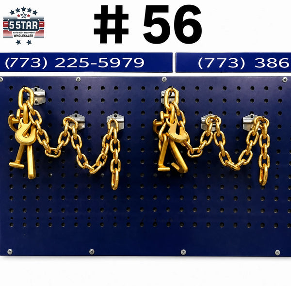 SET#56 - 2 Piece Mo Clamp Style 3 Chain RTJ Hook Frame Machine TOW TRUCK WRECKER