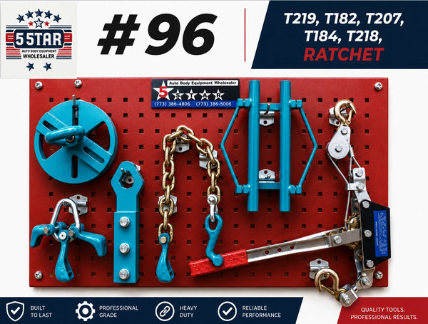 Set#96 -6 pieces AUTO BODY FRAME MACHINE PULLING TOOLS & CLAMPS VALUE SET