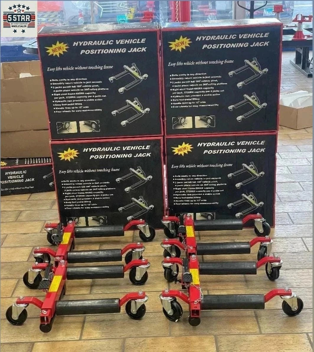 Vehicle Positioning Dolly 4 Wheel Jack Car Hydraulic Lift Tire lbs 6000 Heavy