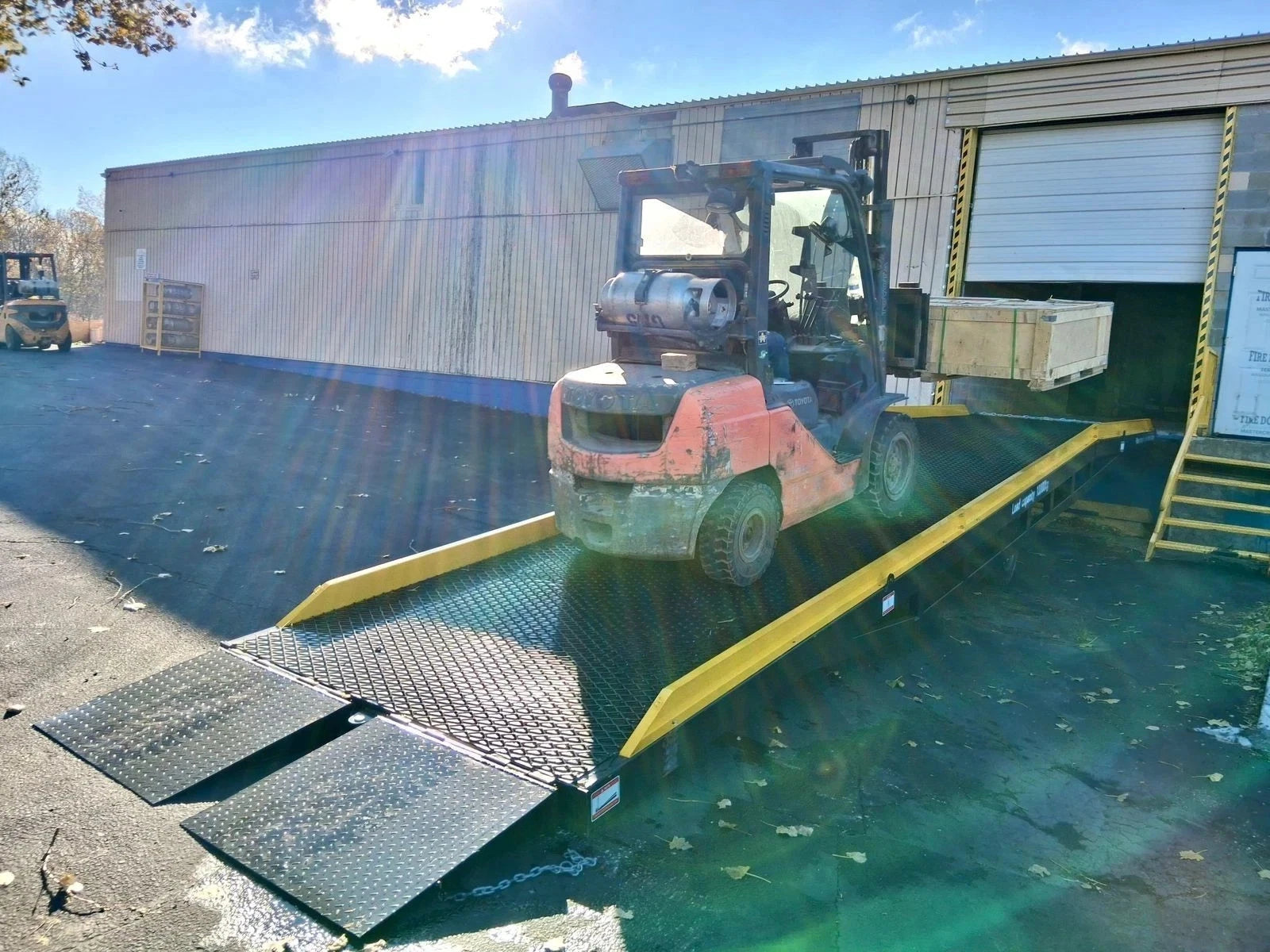 FREE SHIPPING Yard Ramp, Trailer loading Dock, 35 Ft Long 83"W 22000 Lbs Capcity