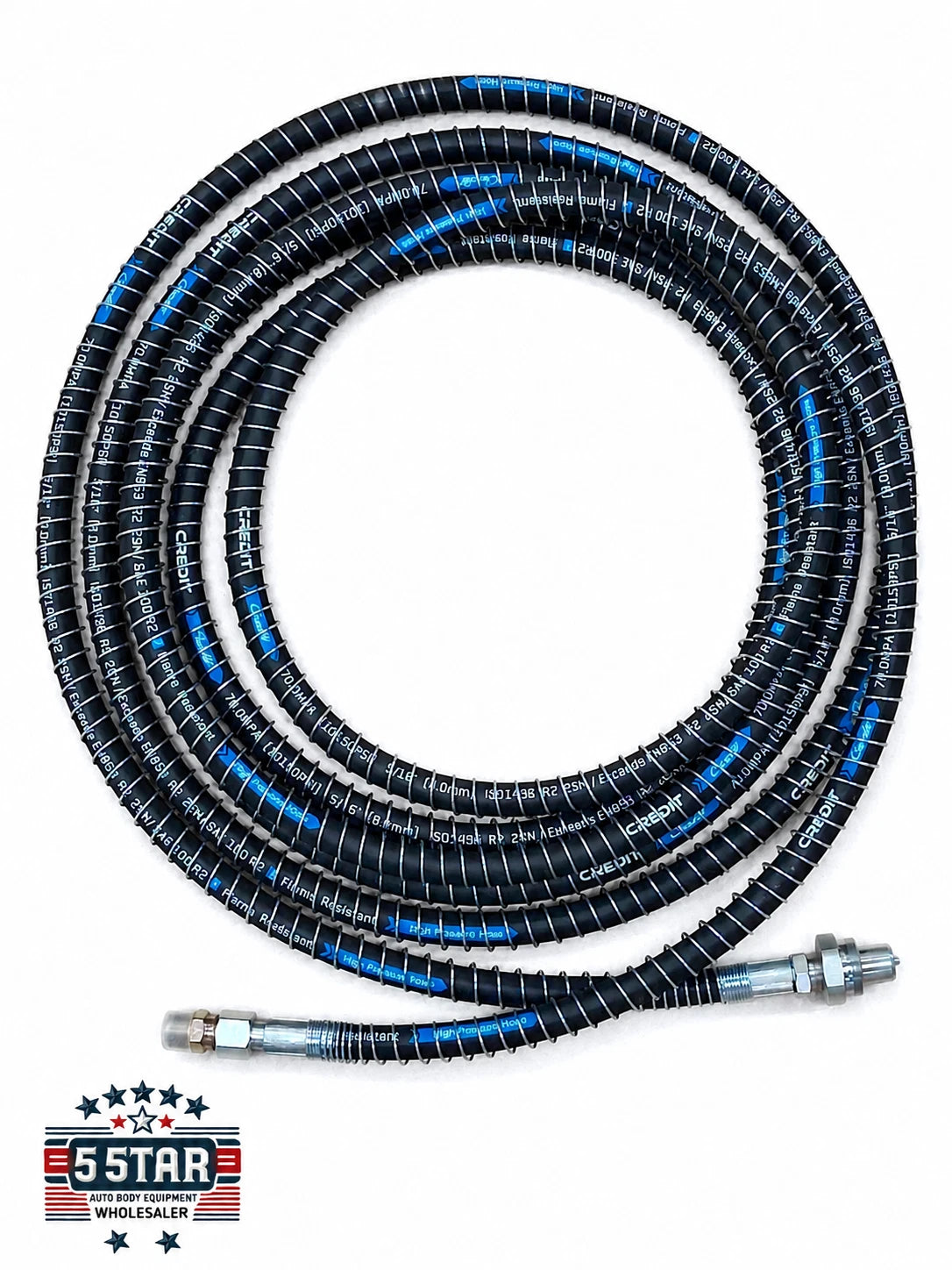 Air Hydraulic hoes 10150 PSI Auto Body Frame machine foot pump 23 FEET