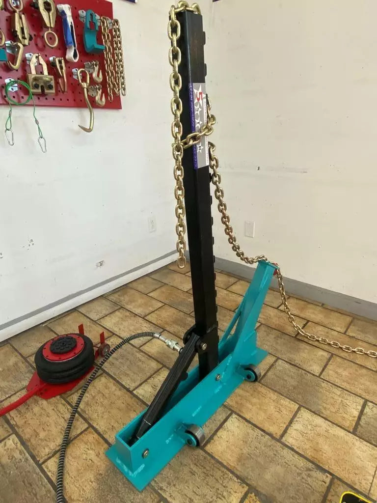 Portable Auto Body Pulling Post Frame Straightener FREE CLAMPS & 3 TON AIR JACK / free local pickup