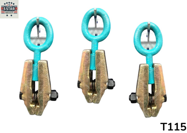 3 X Jr. Clamp Mo Clamp Style 5 Ton Auto Body Frame Machine Repair Pulling Clamp