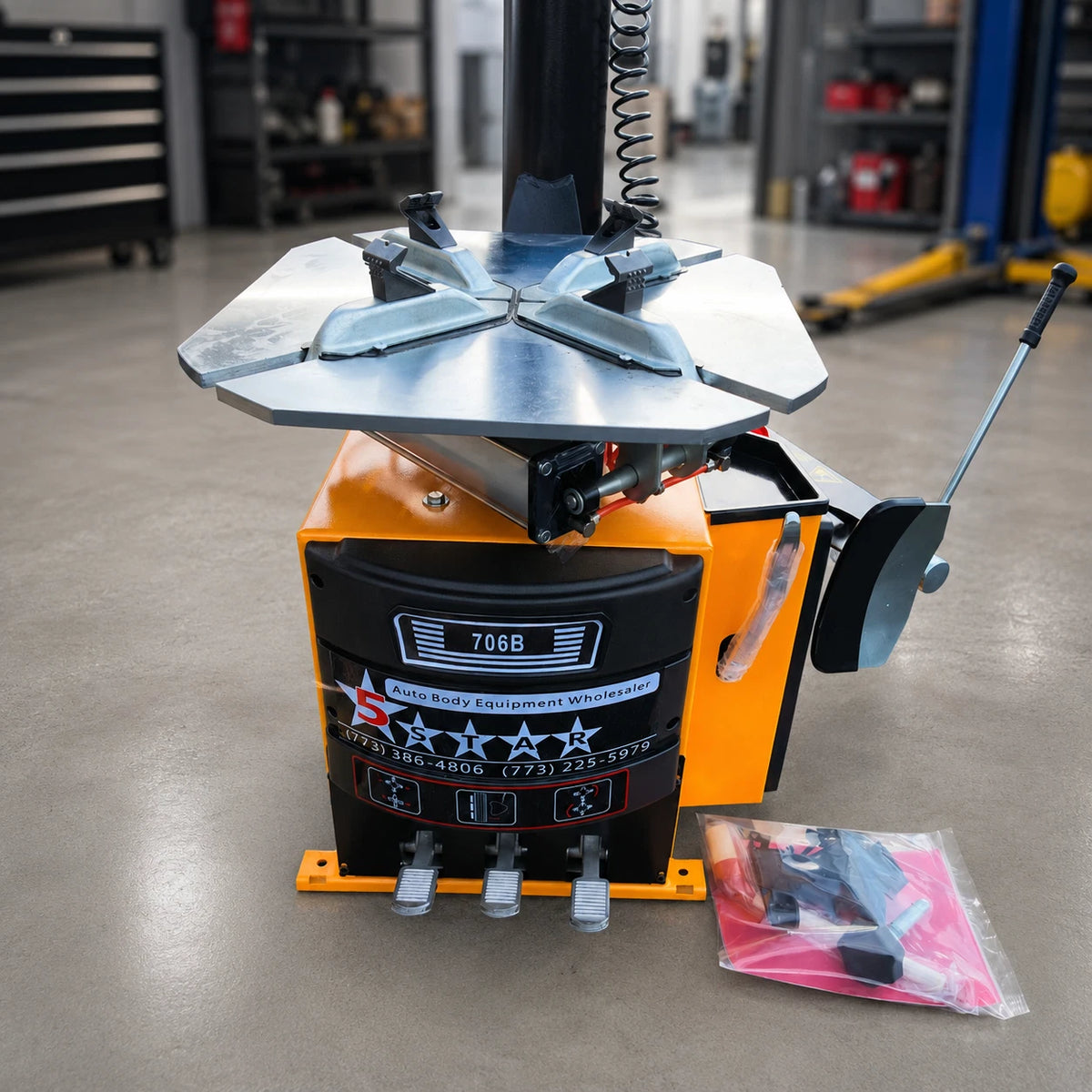 Local Pick Up ONLY 1.5 HP 5Star 706B Commercial Automotive Tire Changer Machine Rim Clamp Equipment