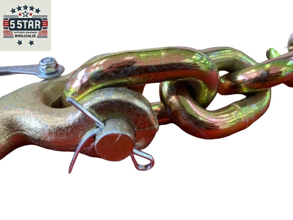 SET#31 AUTO BODY FRAME MACHINE RACK PULL CHAIN 11 FEET LONG SLIP HOOK HEAVY DUTY