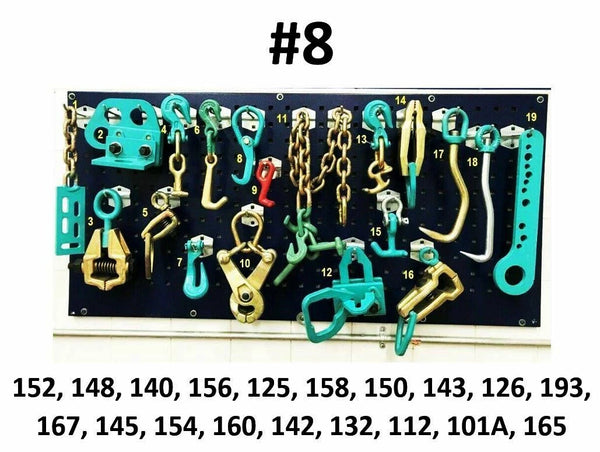 SET#8 -19 PIECE AUTO BODY FRAME MACHINE HEAVY DUTY PULLING CLAMPS TOOLS CHAINS