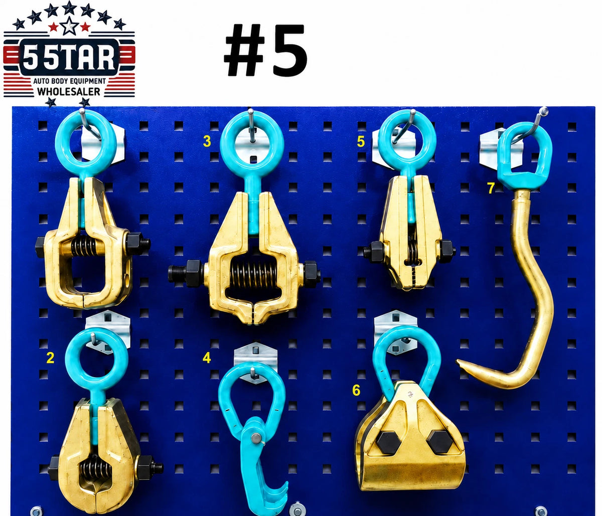 SET#5 HEAVY DUTY AUTO BODY FRAME MACHINE PULLING TOOLS AND CLAMPS SET MEGA PACK