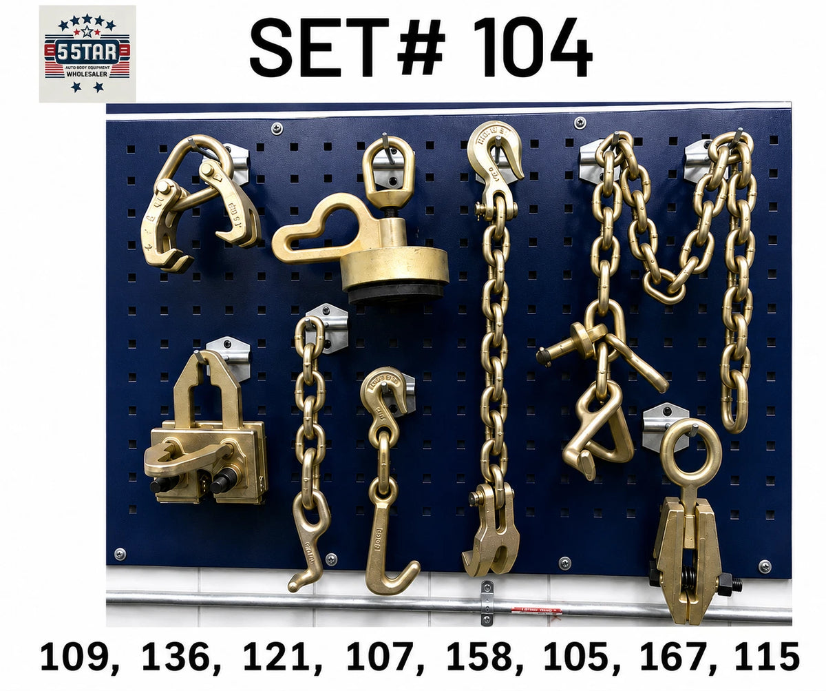 Set#104 Auto Body Frame Machine 8 Piece Clamps and Tools Combo Deal Repair Tool