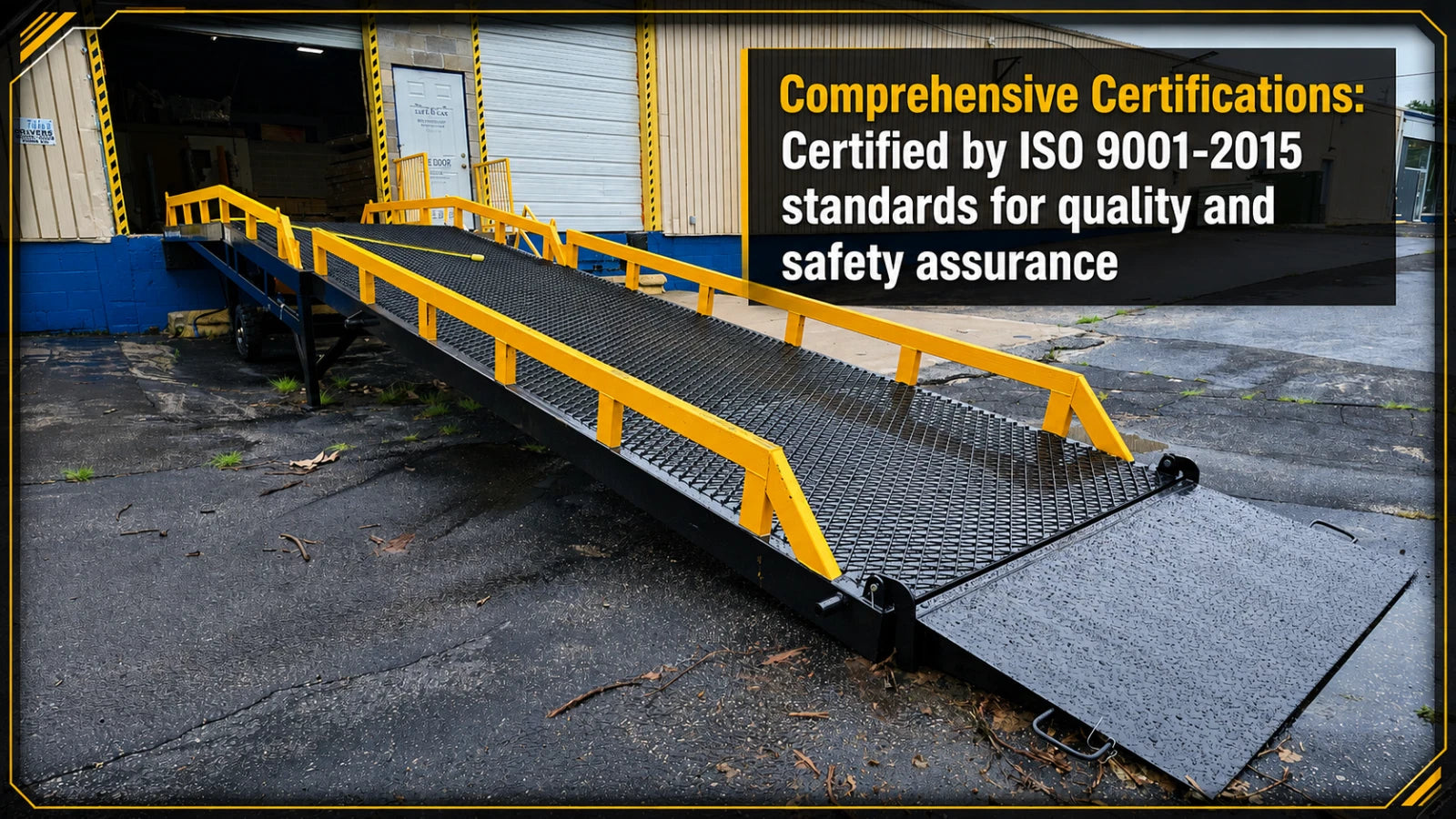 Yard Ramp, Trailer loading Dock, 35 Ft Long 83"W 22000 Lbs Capacity.
