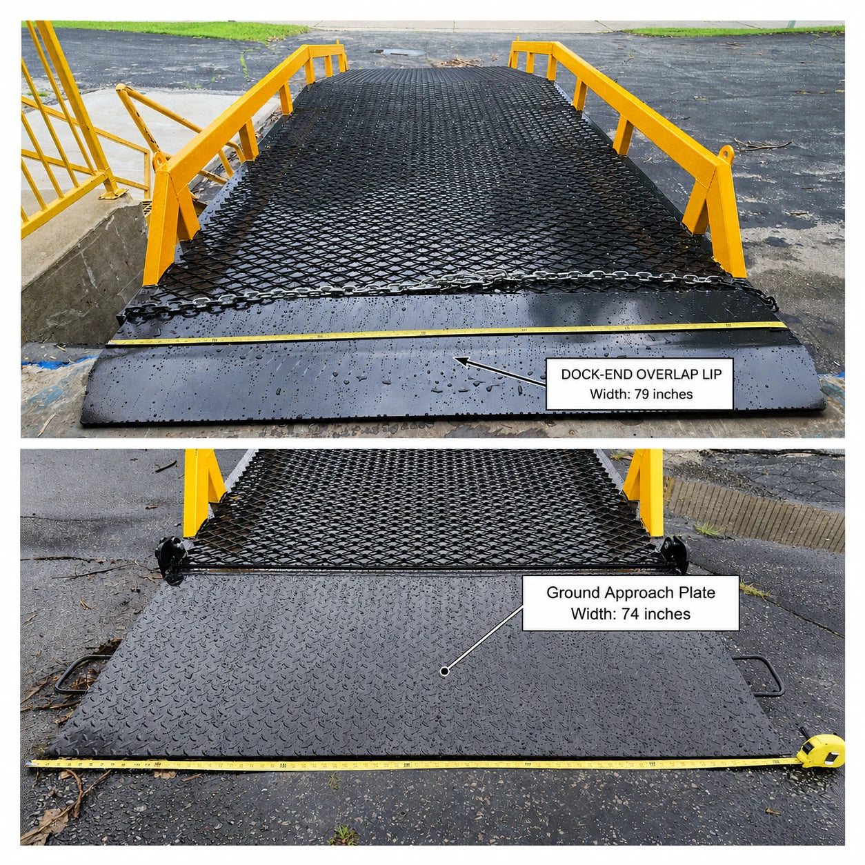 Yard Ramp, Trailer loading Dock, 35 Ft Long 83"W 22000 Lbs Capcty