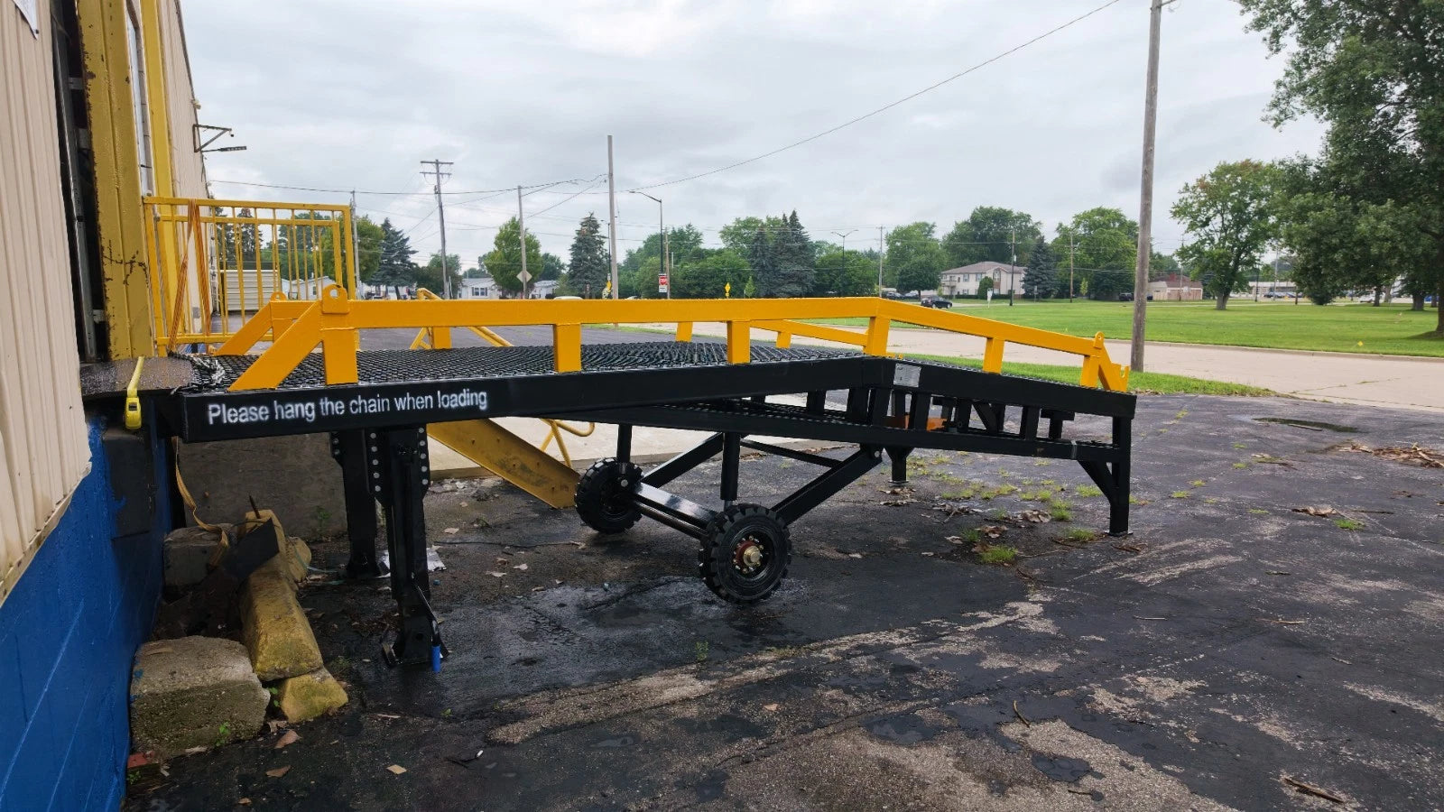 Yard Ramp, Trailer loading Dock, 35 Ft Long 83"W 22000 Lbs Capacity.