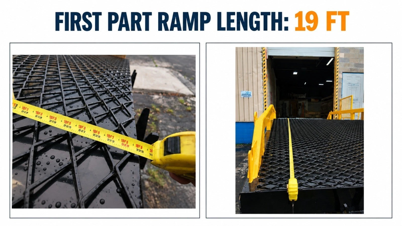 Yard Ramp, Trailer loading Dock, 35 Ft Long 83"W 22000 Lbs Capcty