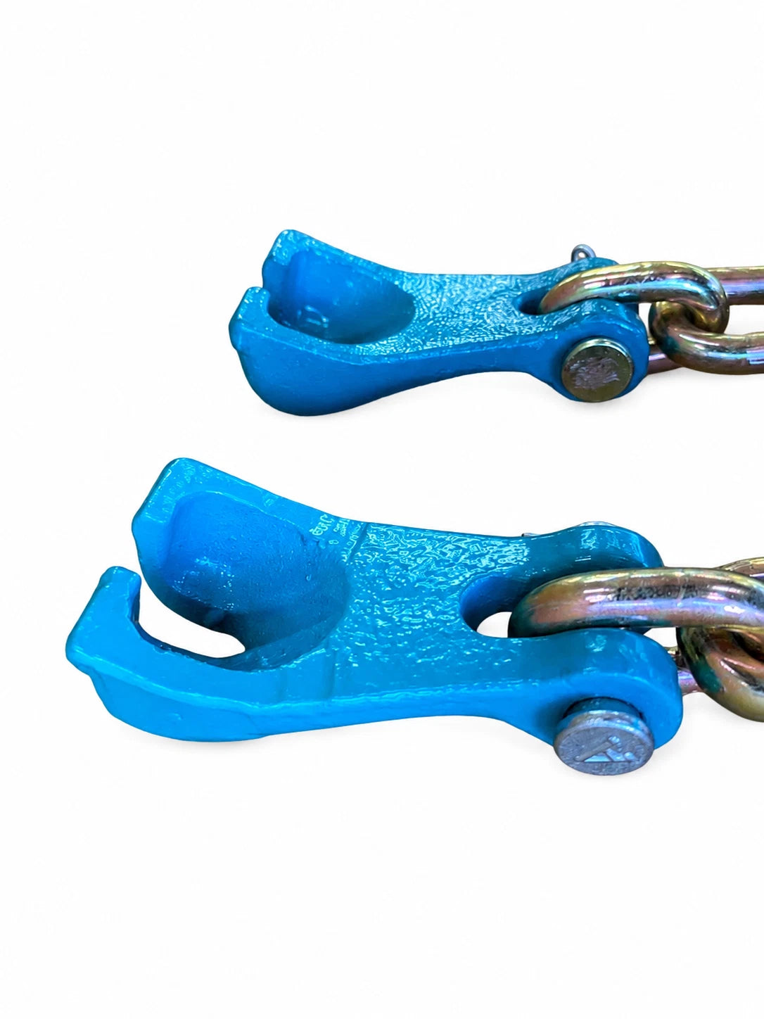 Pair of Curved Claw Hooks Bumper Pull Auto Body Frame Machine Chains