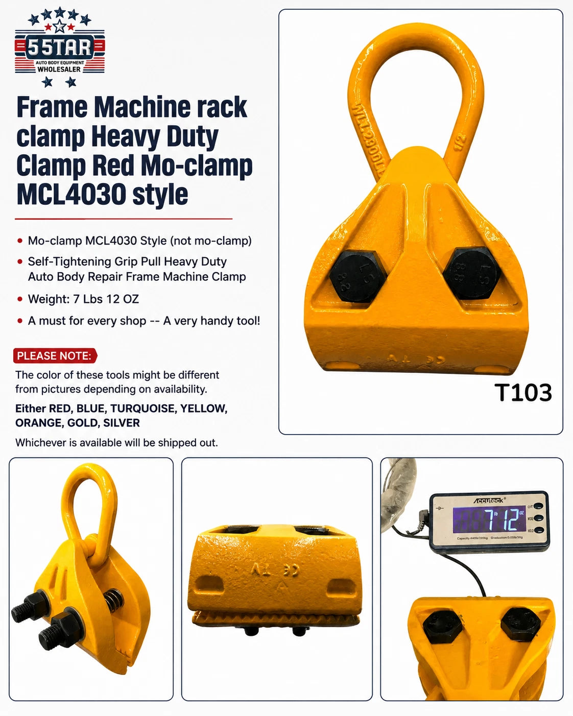 Mo-clamp MCL4030 style Self-Tightening Grip Pull Heavy Duty Frame Machine Clamp