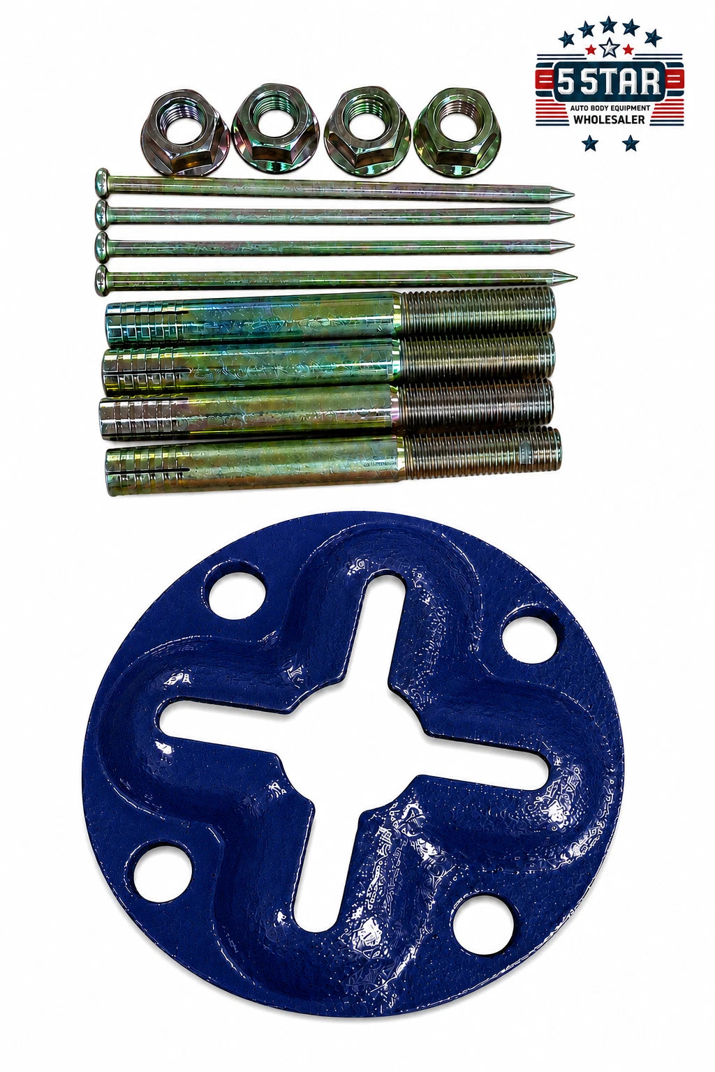 AUTO BODY FRAME MACHINE ANCHOR POT WITH 4 SLOTS BOLTS & WASHERS INCLUDED