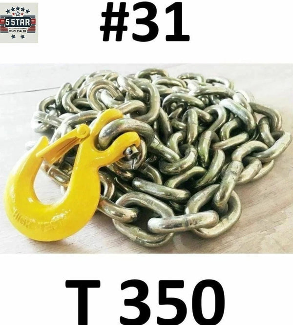 SET#31 HEAVY DUTY AUTO BODY FRAME MACHINE PULLING CHAIN 11 FEET LONG