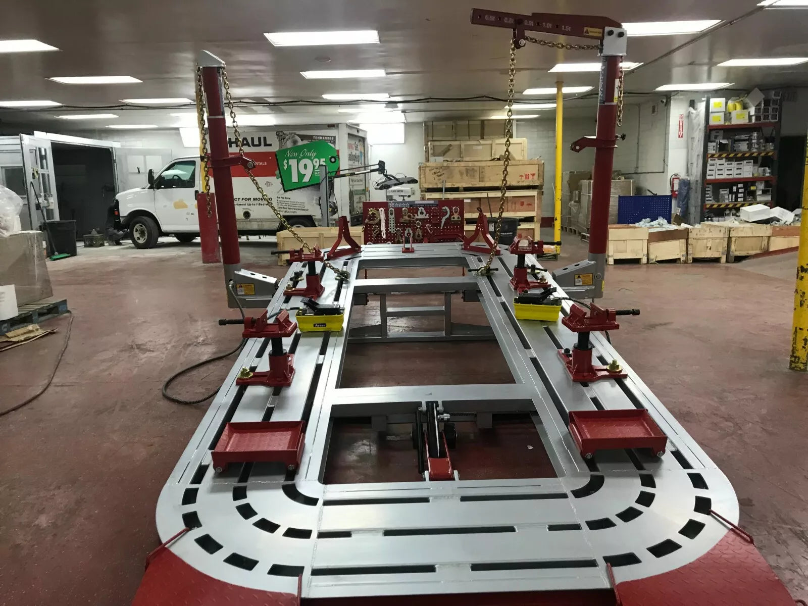 FREE SHIPPING NEW 16 FEET AUTO BODY FRAME MACHINE + CLAMPS 360 MOVN TOWERS.