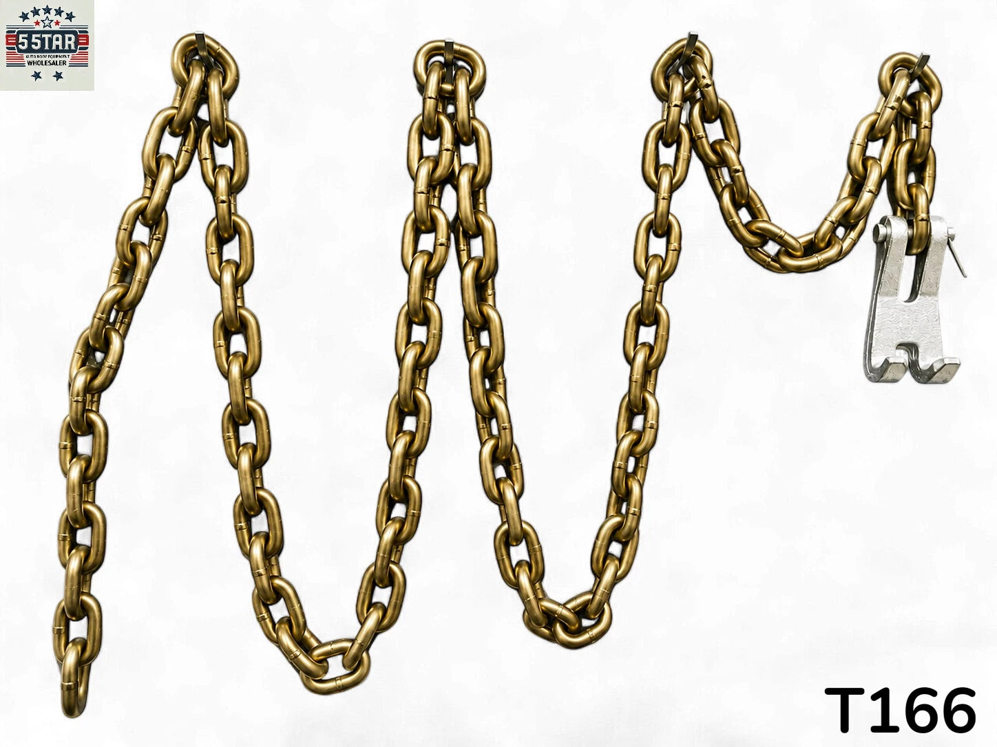Set# 98 Mo Clamp Style 8 PIECE TOW TRUCK TOWING TOOLS AUTO BODY FRAME MACHINE CHAINS
