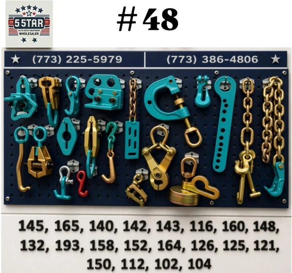 SET#48 - 20 PIECE TOOLS AND CLAMPS AUTO BODY FRAME MACHINE HEAVY DUTY TOOLS