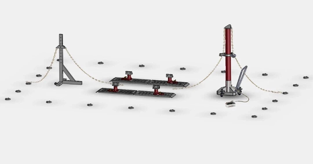 Free shipping Auto Body Frame Machine Floor Rack System Complete 10 TON Puller FREE TOOLS.