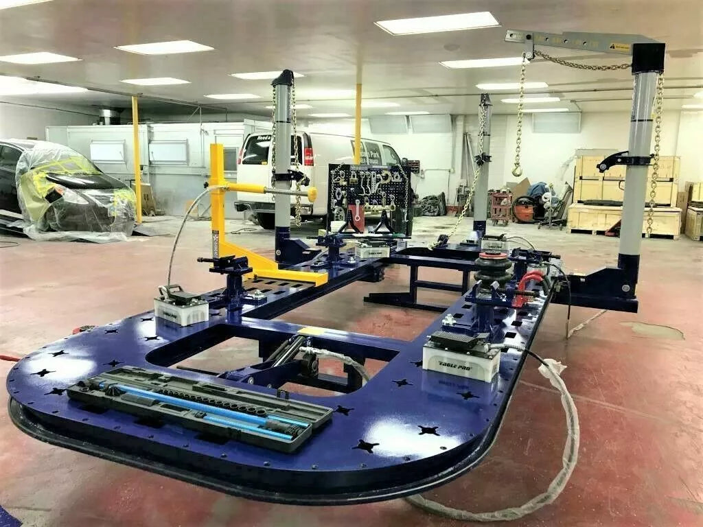 FREE SHIPPING NEW 18 FEET LONG AUTO BODY NEW FRAME MACHINE 30 TON = 3 TOWERS