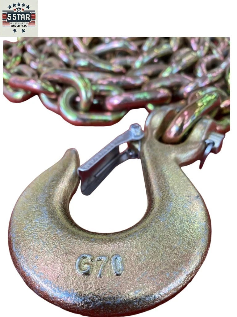 SET#31 AUTO BODY FRAME MACHINE RACK PULL CHAIN 11 FEET LONG SLIP HOOK HEAVY DUTY