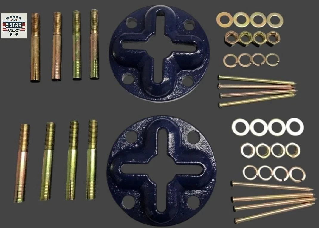 2 Anchor Pots Combo | 4 Slots & Bolts for Auto Body Floor System