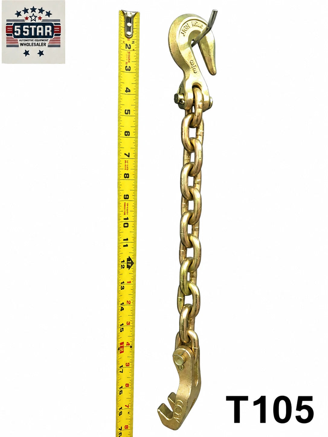 Set# 98 Mo Clamp Style 8 PIECE TOW TRUCK TOWING TOOLS AUTO BODY FRAME MACHINE CHAINS