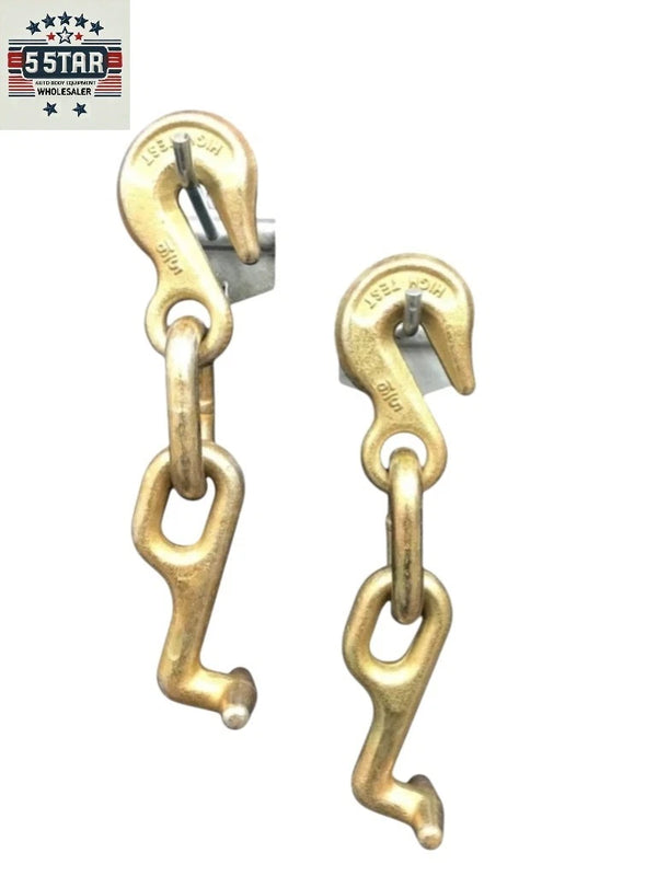 2 Mo Clamp Style T Hook Grab Heavy Auto Body Frame Machine Tow Truck Wrecker.