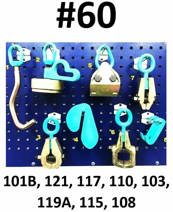 SET#60 AUTO BODY FRAME MACHINE HEAVY DUTY 8 PIECE TOOL AND CLAMP