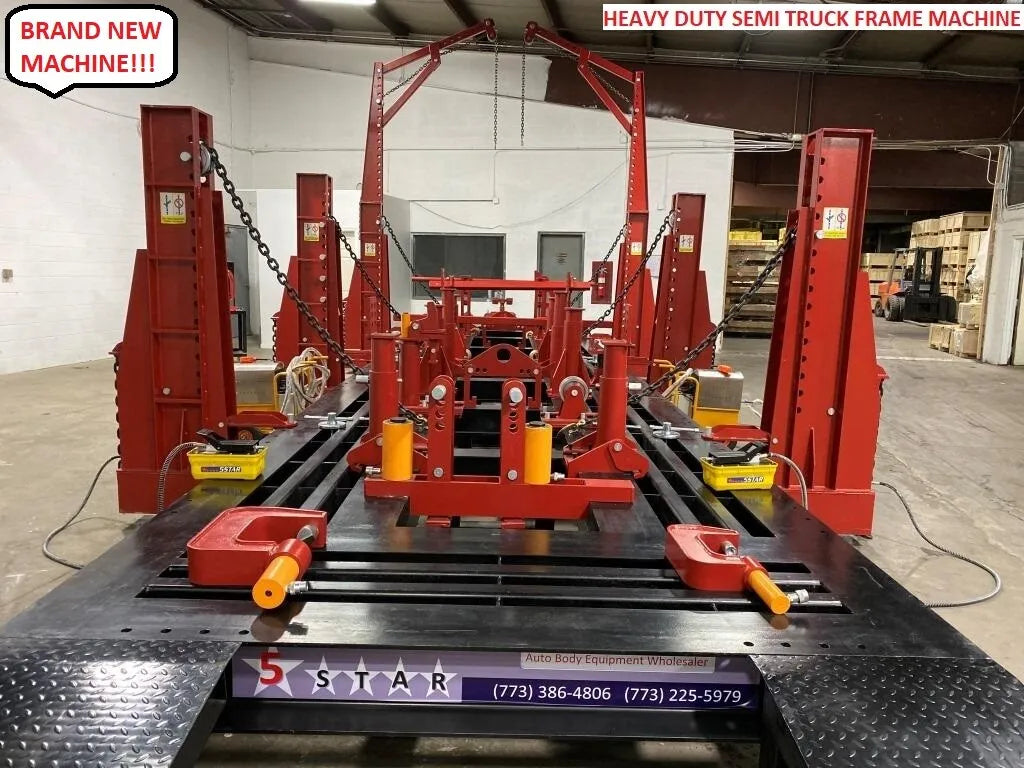 FREE SHIPING 39 FEET LONG 6 TOWERS HEAVY DUTY SEMI TRUCKS, BUS FRAME MACHINE