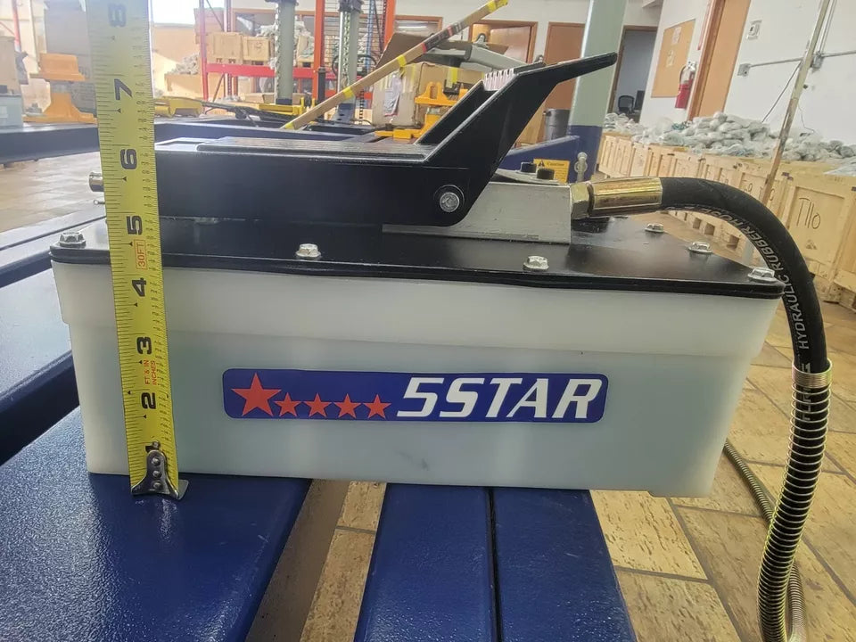 Air Hydraulic Foot Pump Auto Body Shop Oil Tank 10,000PSI High Pressure Press