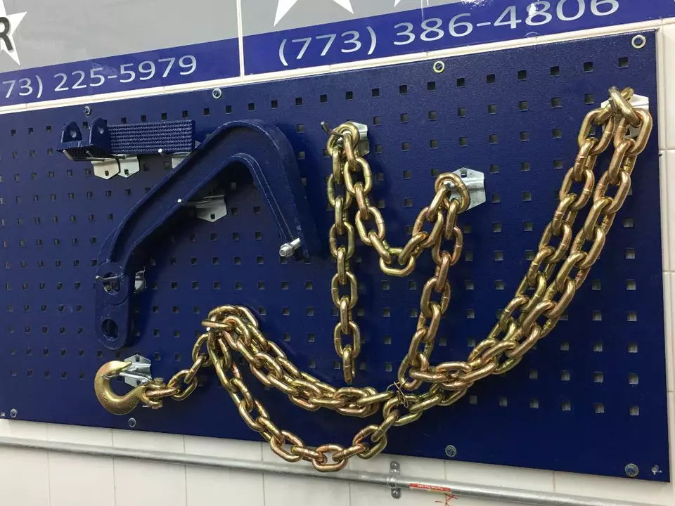 SET#101 Mo Clamp Style JUMBO DEEP HOOK 2 PADS+11 FEET CHAIN FOR AUTO BODY FRAME MACHINE