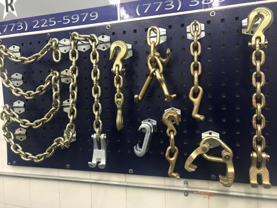 Set#98 8-PC Mo Clamp Style TOW TRUCK TOWING TOOLS AUTO BODY FRAMEMACHINE CHAINS