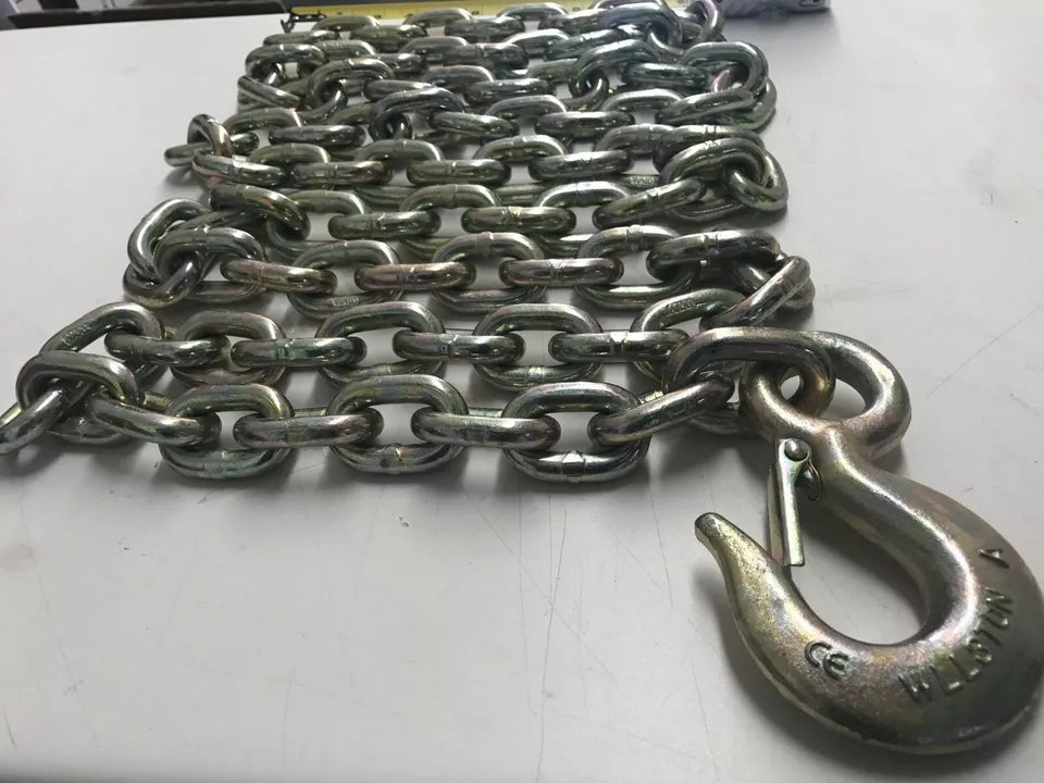 SET#41 - 2 X 11 FEET PULLING CHAINS WITH SLIP HOOK HOOK HEAVY DUTY