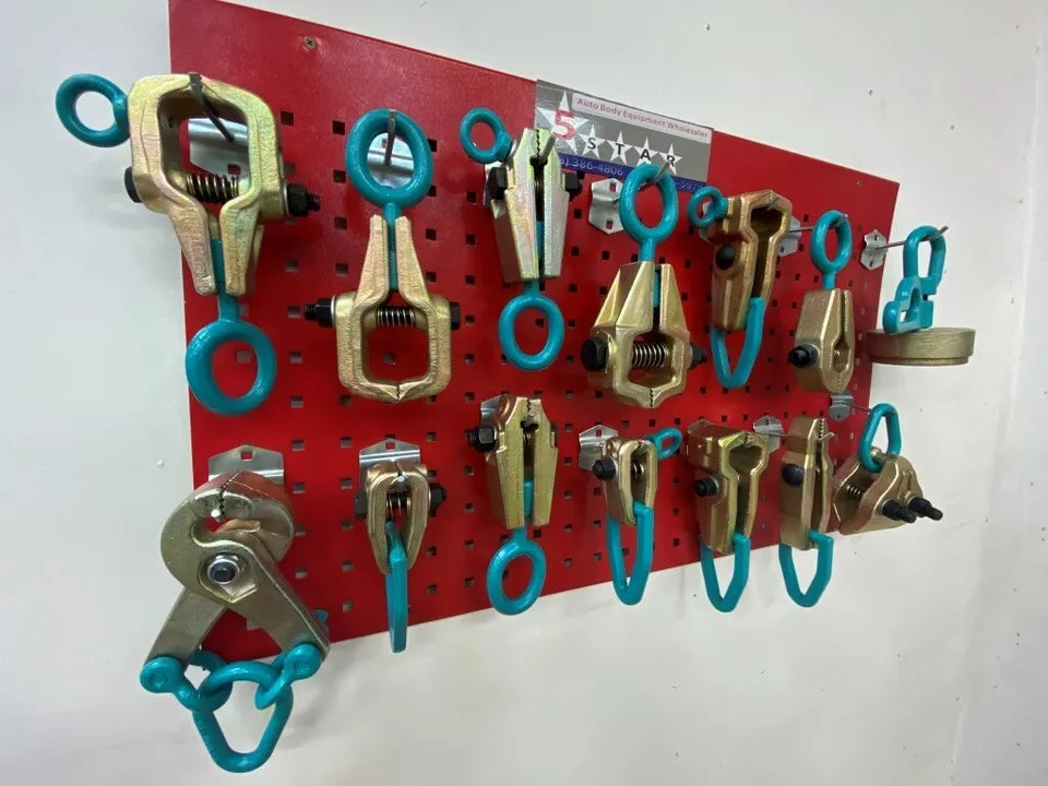 SET#58 HEAVY DUTY AUTO BODY FRAME MACHINE 14 PIECE SUPER PULLING TOOLS CLAMPS