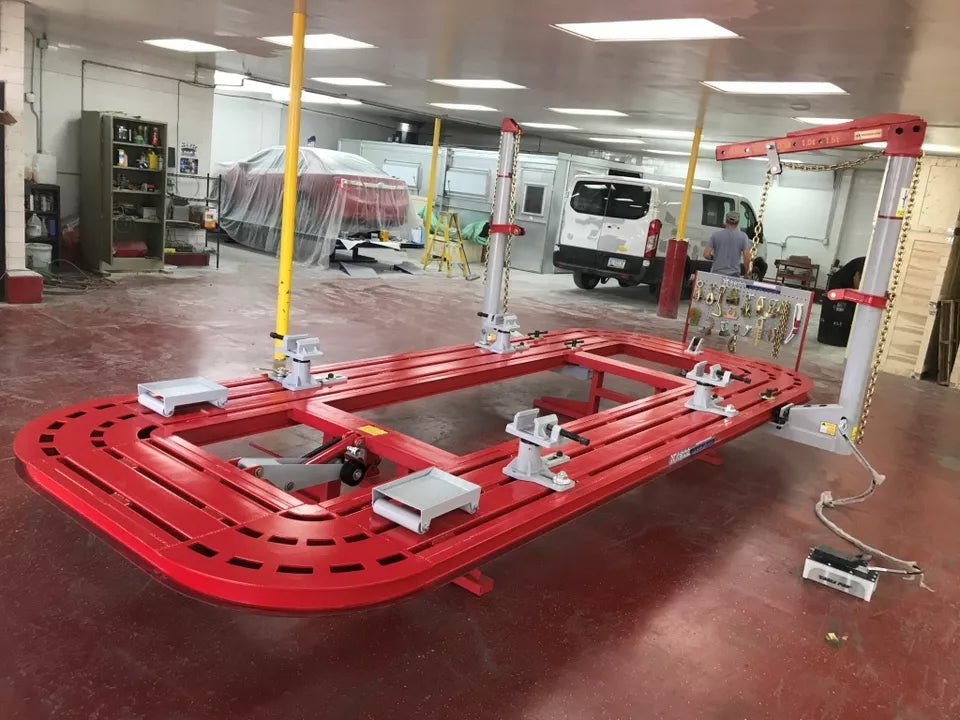 NEW 18 FEET AUTO BODY FRAME MACHINE WITH TOOLS CART AND TOOL AND CLAMPS