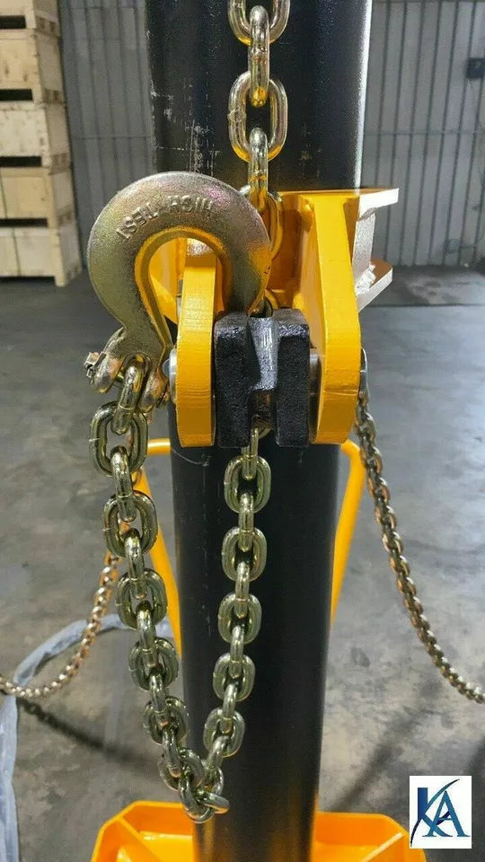 10 TON Portable Puller Auto Body Frame Machine FREE CHAINS+ANCHOR POTS+FOOT PUMP