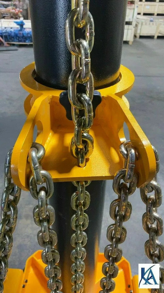10 TON Portable Puller Auto Body Frame Machine FREE CHAINS+ANCHOR POTS+FOOT PUMP
